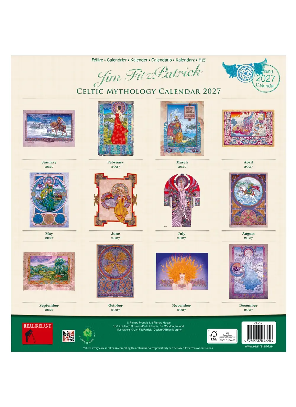 Celtic Mythology 2027 Calendar